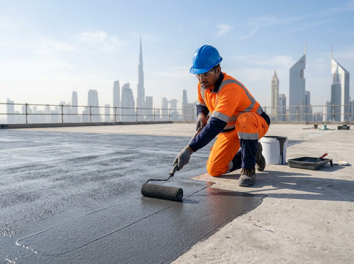 Spanex team delivering waterproofing on a project in Dubai